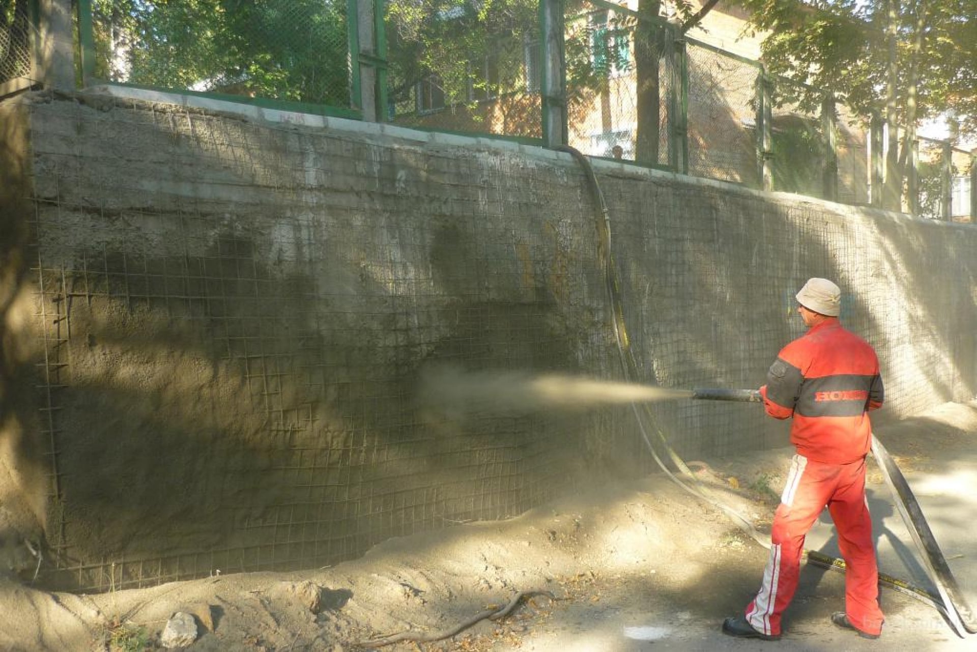 Торкретирование бетона 