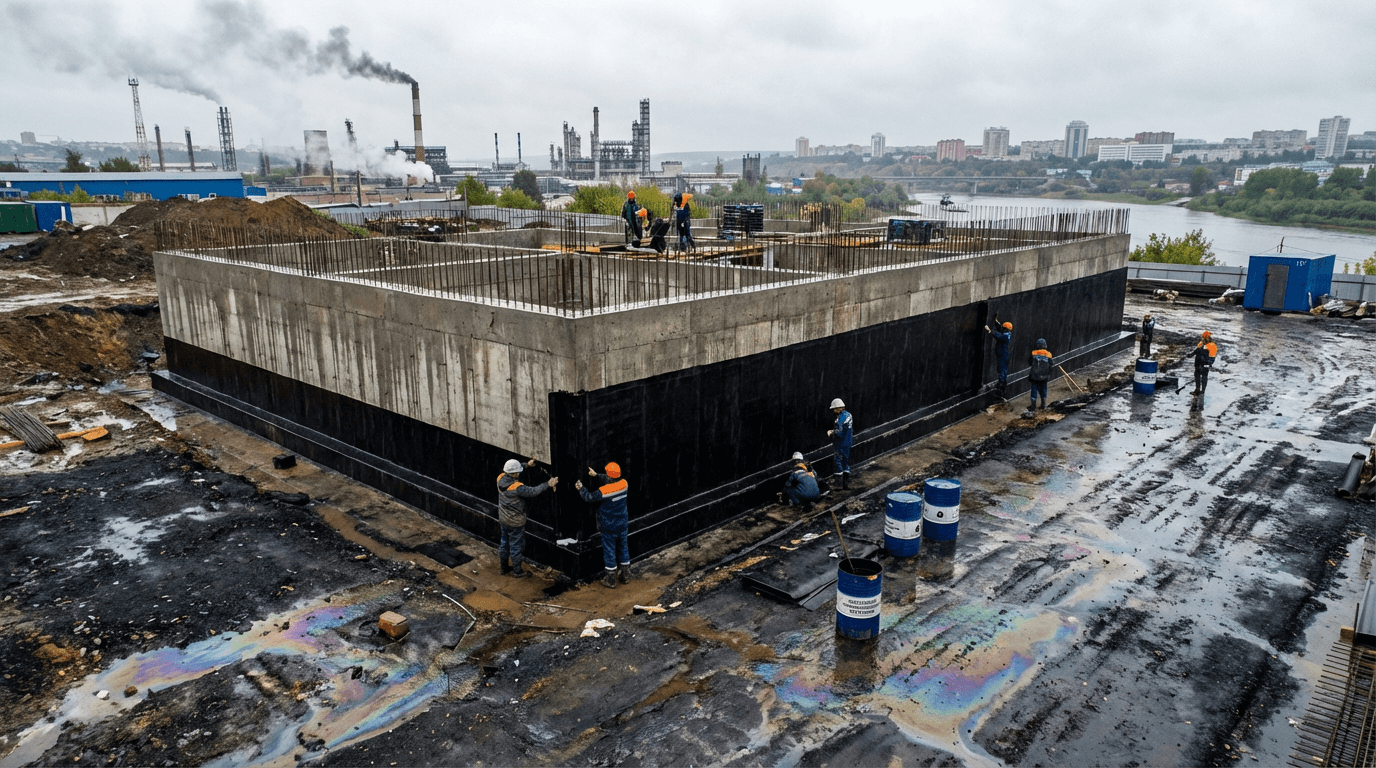 Гидроизоляция фундаментов в Уфе: защита от агрессивных грунтовых вод Башкирии